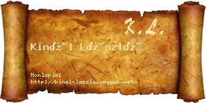 Kinál László névjegykártya